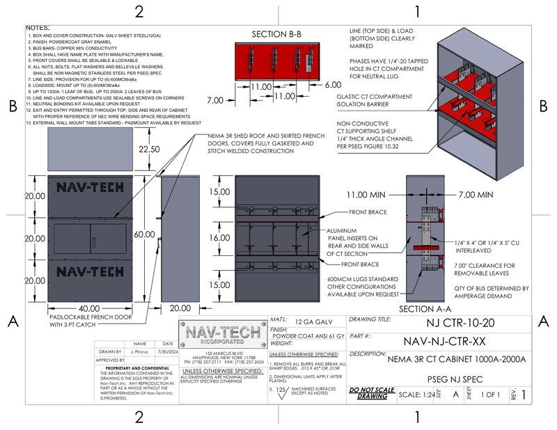PSEG-NJ CT1000-2000-N3R Assembled drawing